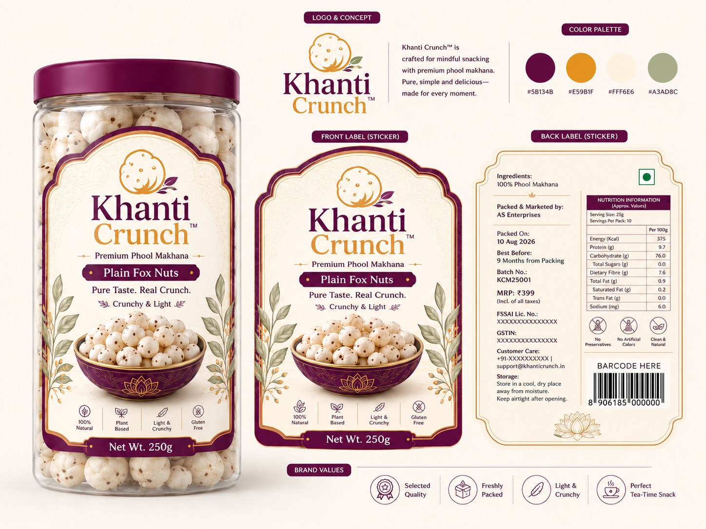 Khanti Crunch packaging concept